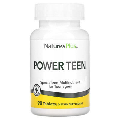Мультивитамины для мальчиков подростков Nature's Plus Power Teen, Nature's Plus Power Teen, 90 таблеток