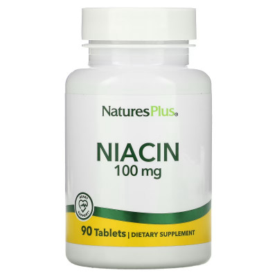 Ниацин Витамин В3 Nature's Plus Niacin, 100 мг, 90 таблеток