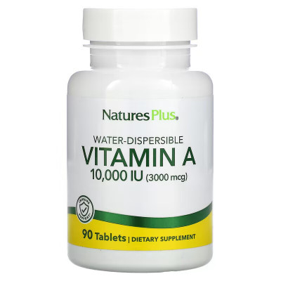 Витамин А Nature's Plus Vitamin A, 1000 IU (3000 мкг), 90 таблеток
