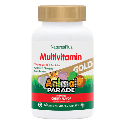 Жевательные мультивитамины для детей Nature's Plus Animal Parade Gold, 60 таблеток, Вишня