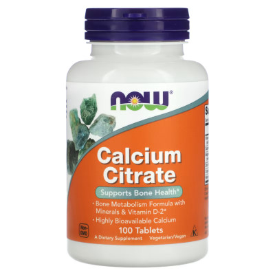 Цитрат кальция Now Foods Calcium Citrate, 100 таблеток