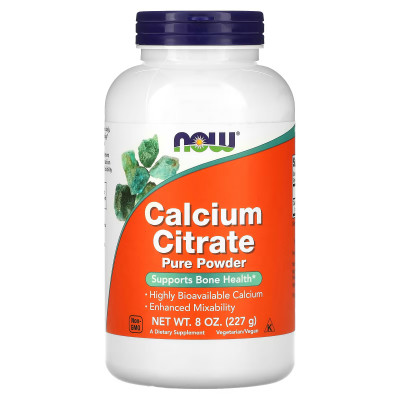 Цитрат кальция Now Foods Calcium Citrate, 227 г
