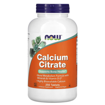 Цитрат кальция Now Foods Calcium citrate, 250 таблеток