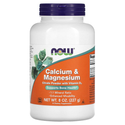 Кальций и магний Now Foods Calcium & Magnesium, 227 г