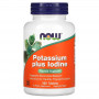 Калий плюс йод Now Foods Potassium plus Iodine, 99 мг, 225 мг, 180 таблеток