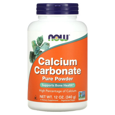 Карбонат кальция Now Foods Calcium carbonate, 340 г