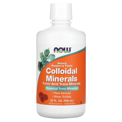 Коллоидные минералы Now Foods Colloidal Minerals, 946 мл, Малина