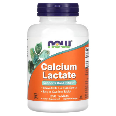 Лактат кальция Now Foods Calcium lactate, 250 таблеток
