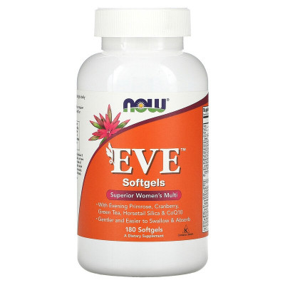 Мультивитамины для женщин Now Foods EVE, 180 капсул