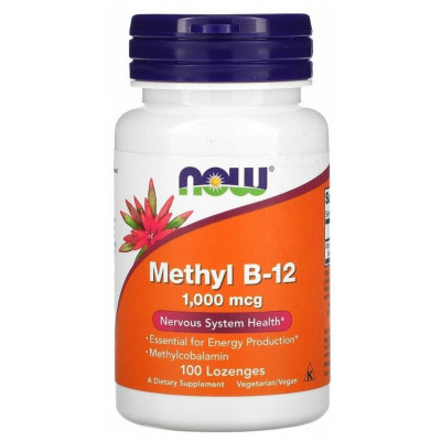 Метилкобаламин витамин В12 Now Foods Methyl B-12, 1000 мкг, 100 леденцов