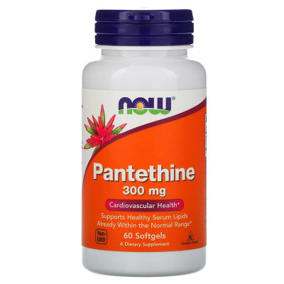 Пантетин витамин В5 Now Foods Pantethine, 300 мг, 60 капсул