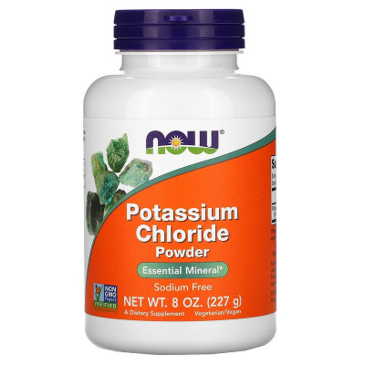 Хлорид Калия порошок Now Foods Potassium Chloride, 227 г