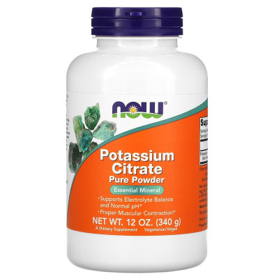 Цитрат калия Now Foods Potassium Citrate, 340 г