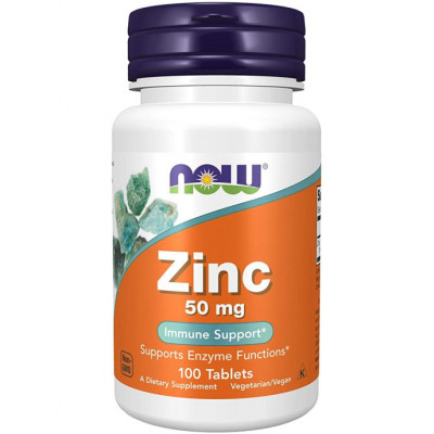 Глюконат цинка Now Foods Zinc Gluconate, 50 мг, 100 таблеток
