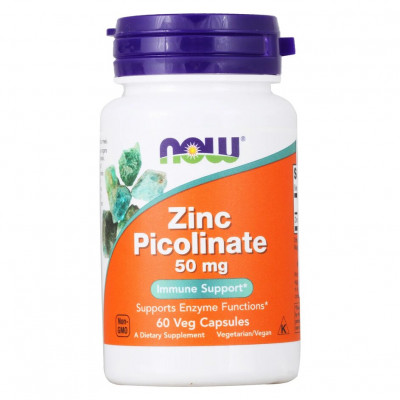 Пиколинат цинка Now Foods Zinc picolinate, 50 мг, 60 капсул