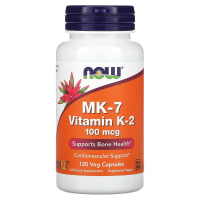 Витамин K2 Now Foods MK-7 Vitamin K-2, 100 мкг, 120 капсул