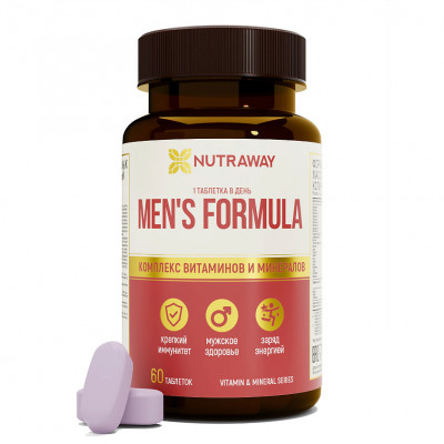 Мультивитамины для мужчин Nutraway Men's Formula, 60 таблеток