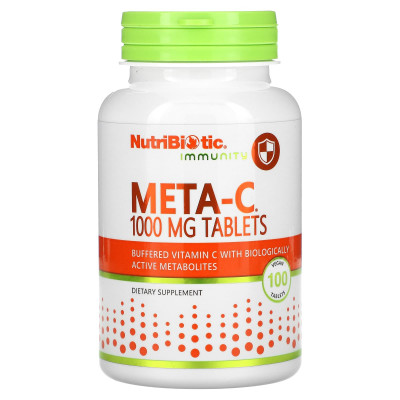 Буферизованный витамин C NutriBiotic Meta-C, 1000 мг, 100 таблеток