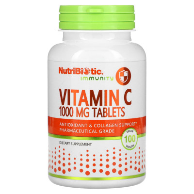 Витамин C NutriBiotic Vitamin C, 1000 мг, 100 таблеток