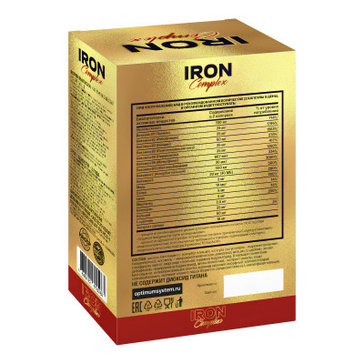 Комплекс железа Optimum System Gold Series Iron Complex, 60 капсул