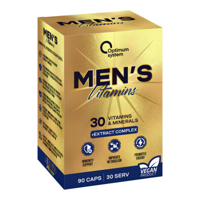 Мужской витаминно-минеральный комплекс Optimum System Gold Men's Vitamins Forte, 90 капсул