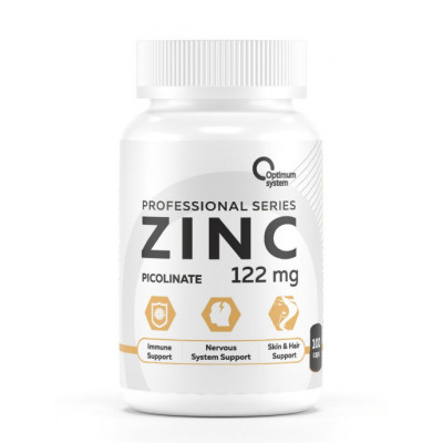 Пиколинат цинка Optimum System Zinc Picolinate, 122 мг, 100 капсул