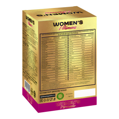 Женский витаминно-минеральный комплекс Optimum System Gold Women's Vitamins Forte, 120 капсул