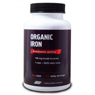 Железо Protein.Company Organic Iron, 40 мг, 120 капсул