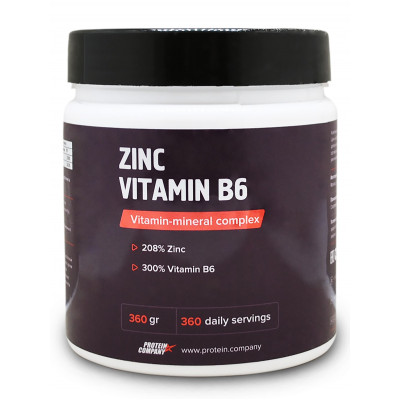 Цинк + Витамин В6 Protein.Company Zinc + B6, 360 г