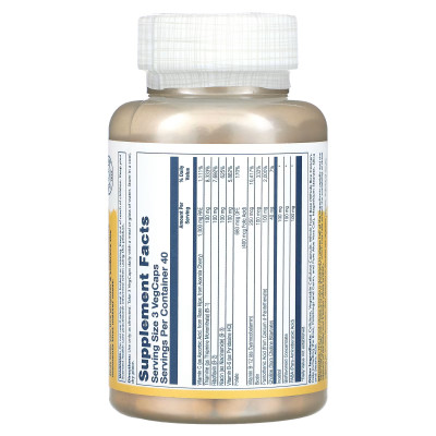 Комплекс витаминов группы Б для снятия стресса Solaray Mega Vitamin B-Stress, Timed-Release, 120 капсул