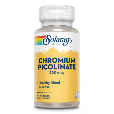 Пиколинат хрома Solaray Chromium Picolinate, 200 мкг, 50 таблеток