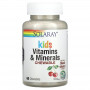 Витамины и минералы для детей Solaray Kids Vitamins & Minerals, 60 жевательных таблеток, Черешня
