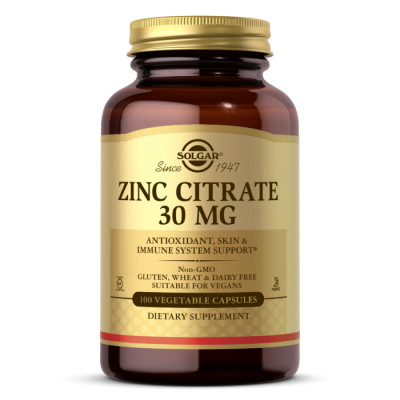 Цитрат цинка Solgar Zinc Citrate, 30 мг, 100 таблеток