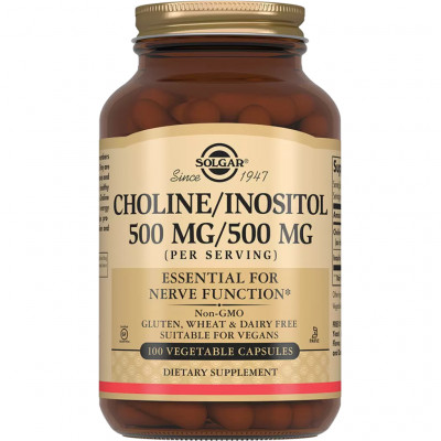 Холин и инозитол Solgar Choline Inositol, 100 капсул