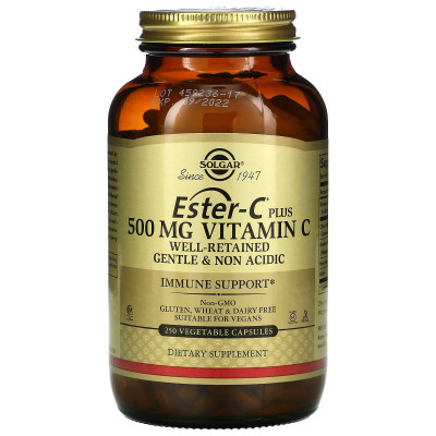 Витамин С Solgar Ester-C plus, 500 мг, 250 капсул