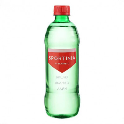 Спортивный напиток с витамином С Sportinia Vitamin C, 500 мл, Вишня-яблоко-лайм