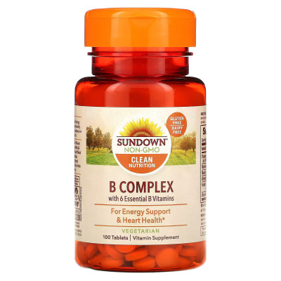 Комплекс витаминов группы Б Sundown Naturals B-Complex, 100 таблеток