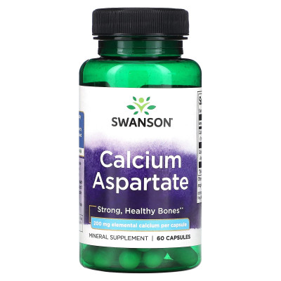Аспартат кальция Swanson Calcium Aspartate, 200 мг, 60 капсул