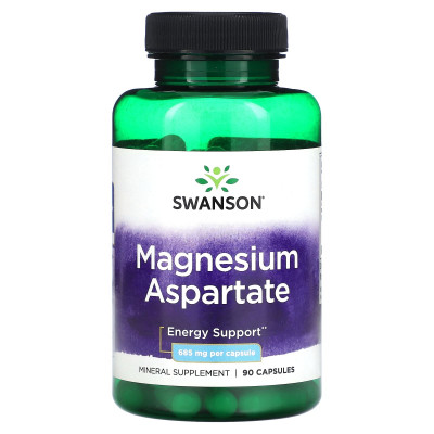 Аспартат магния Swanson Magnesium Aspartate, 685 мг, 90 капсул