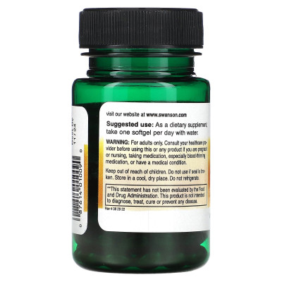 Бета-каротин Swanson Beta Carotene 10 000 IU, 3000 мкг, 100 мягких гелевых капсул