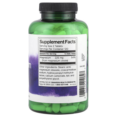 Цитрат магния Swanson Magnesium Citrate, 112 мг, 240 таблеток