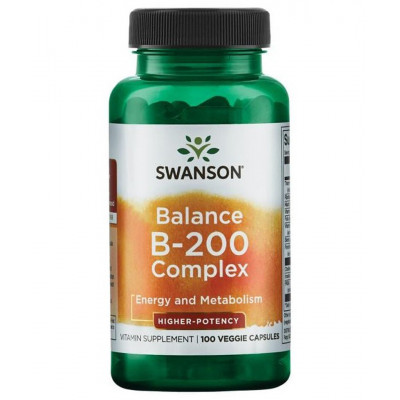 Комплекс витаминов группы Б Swanson B-200, 100 капсул