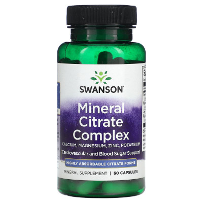 Минеральный цитратный комплекс Swanson Mineral Citrate Complex, 60 капсул