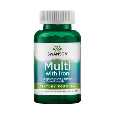 Мультивитамины с железом Swanson Multi with Iron, 130 таблеток
