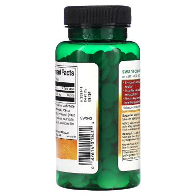 Ниацин Витамин В3 Swanson Niacin, 100 мг, 250 таблеток