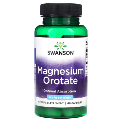Оротат магния Swanson Magnesium Orotate, 40 мг, 60 капсул