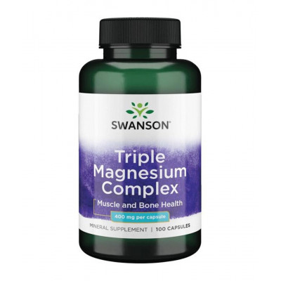 Комплекс тройного магния Swanson Triple Magnesium Complex, 400 мг, 300 капсул