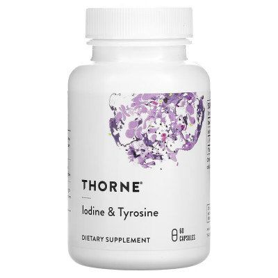 Йод и тирозин Thorne Research Iodine + Tyrosine, 60 капсул