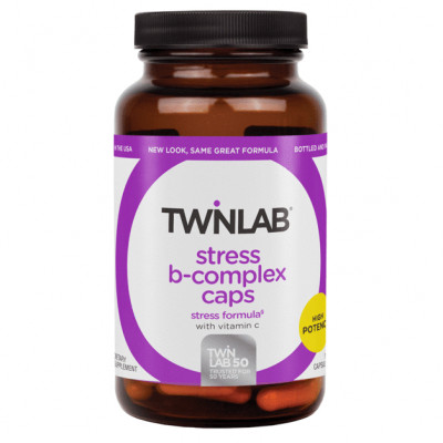 Комплекс витаминов для снятия стресса Twinlab Stress B-Complex, 100 капсул