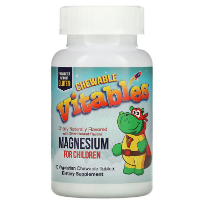 Жевательный магний для детей Vitables Magnesuim, 90 жевательных таблеток, Вишня